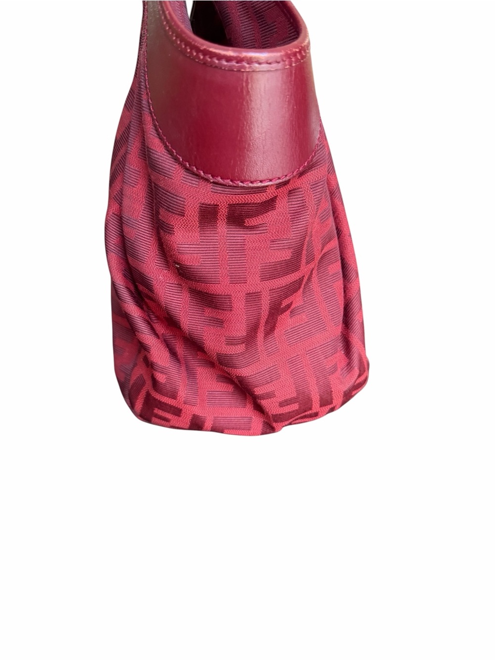 Fendi Red Zucca Canvas and Leather Borsa Chef Tote. - Picture 6 of 13